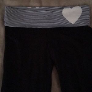 Pink cropped boot cut yogas